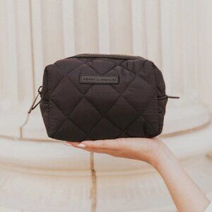 NWT Black Poppies & Peonies Quilted Cosmetic Case